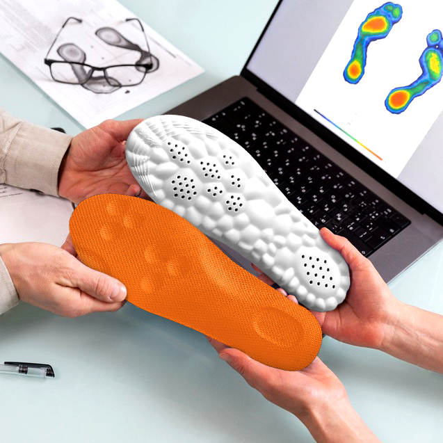 Semelles orthopédiques Dreamee couleur orange, semelles nuage, confort et recommandé par les professionnels.