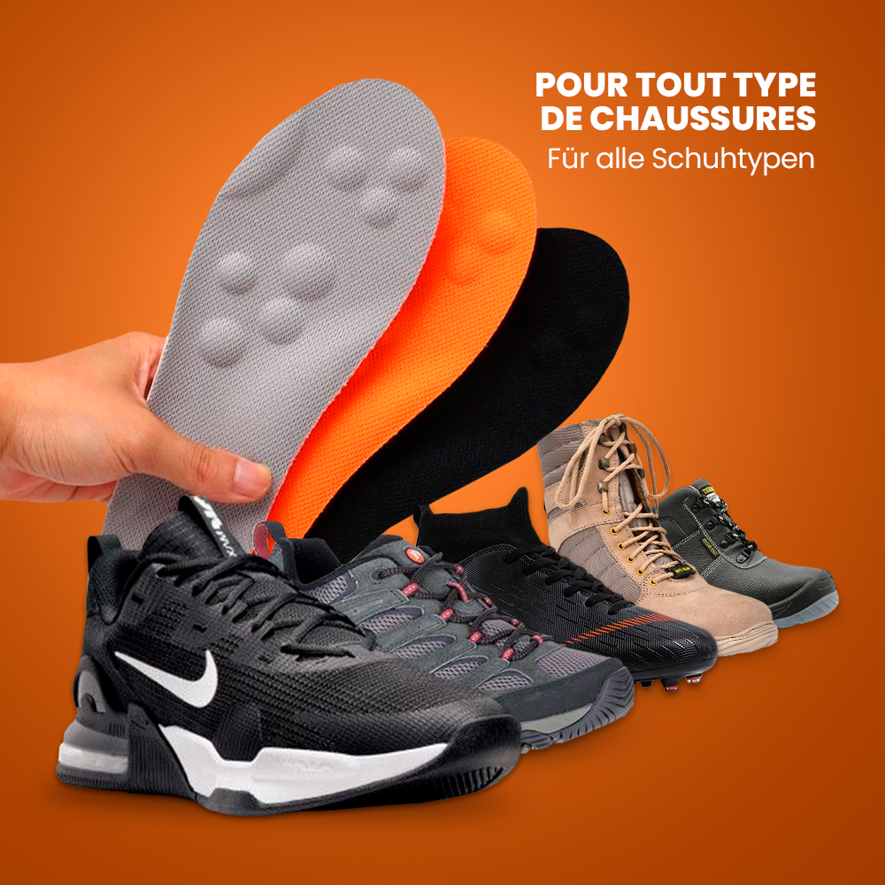 Semelles adaptées à toutes les chaussures – Design universel pour hommes et femmes